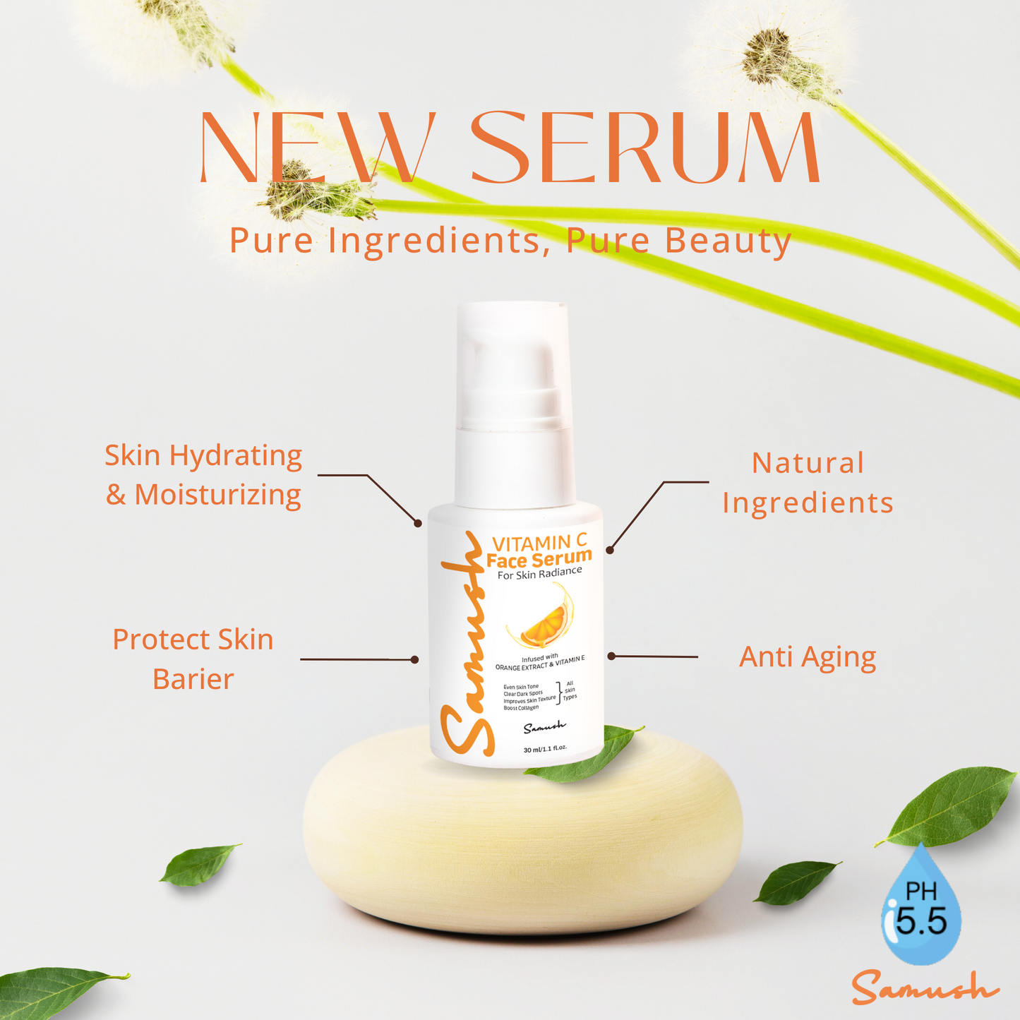 Samush Herbal Vitamin C Face Serum