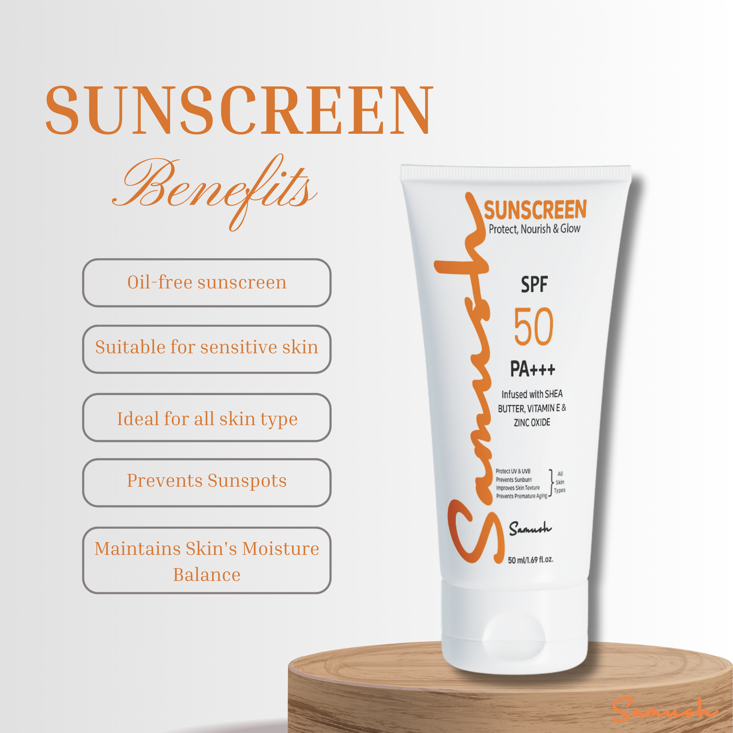 Samush Herbal Sunscreen SPF 50 PA++++