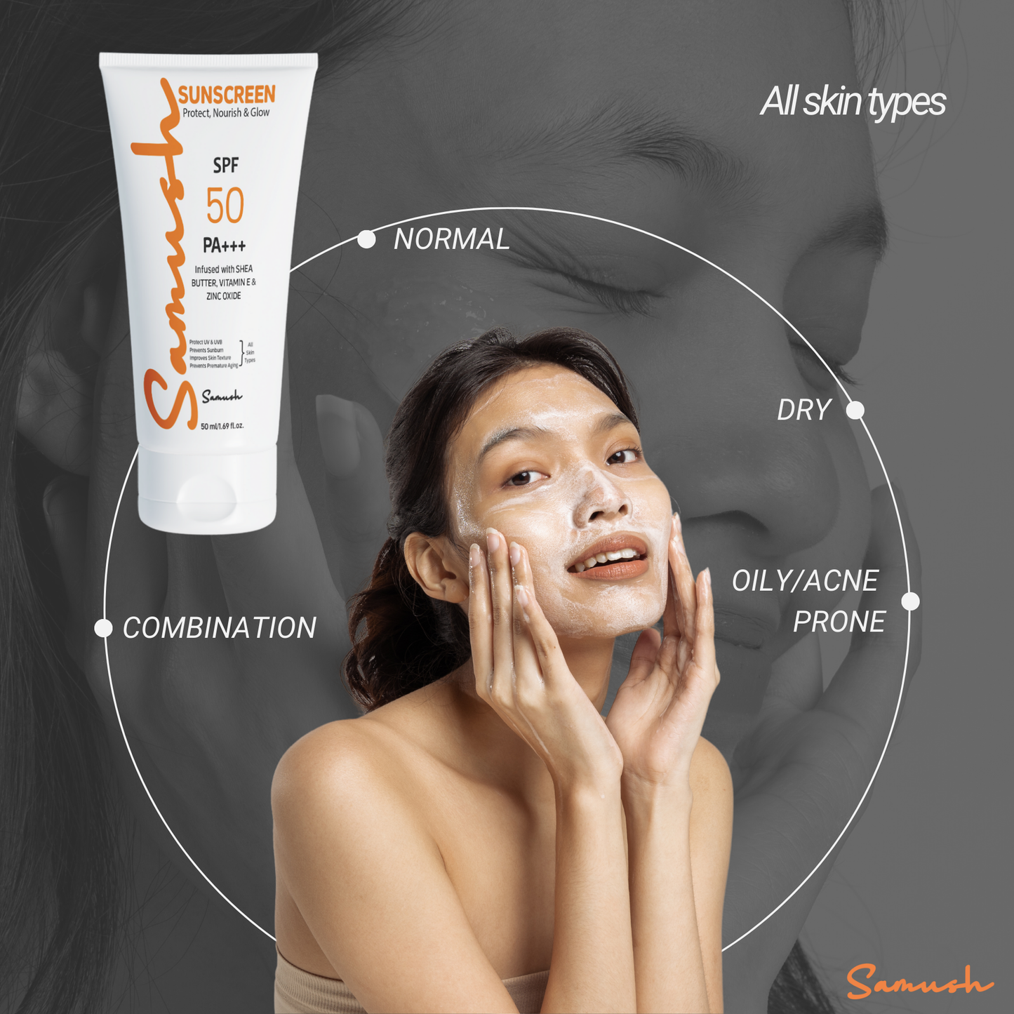 Samush Herbal Sunscreen SPF 50 PA++++
