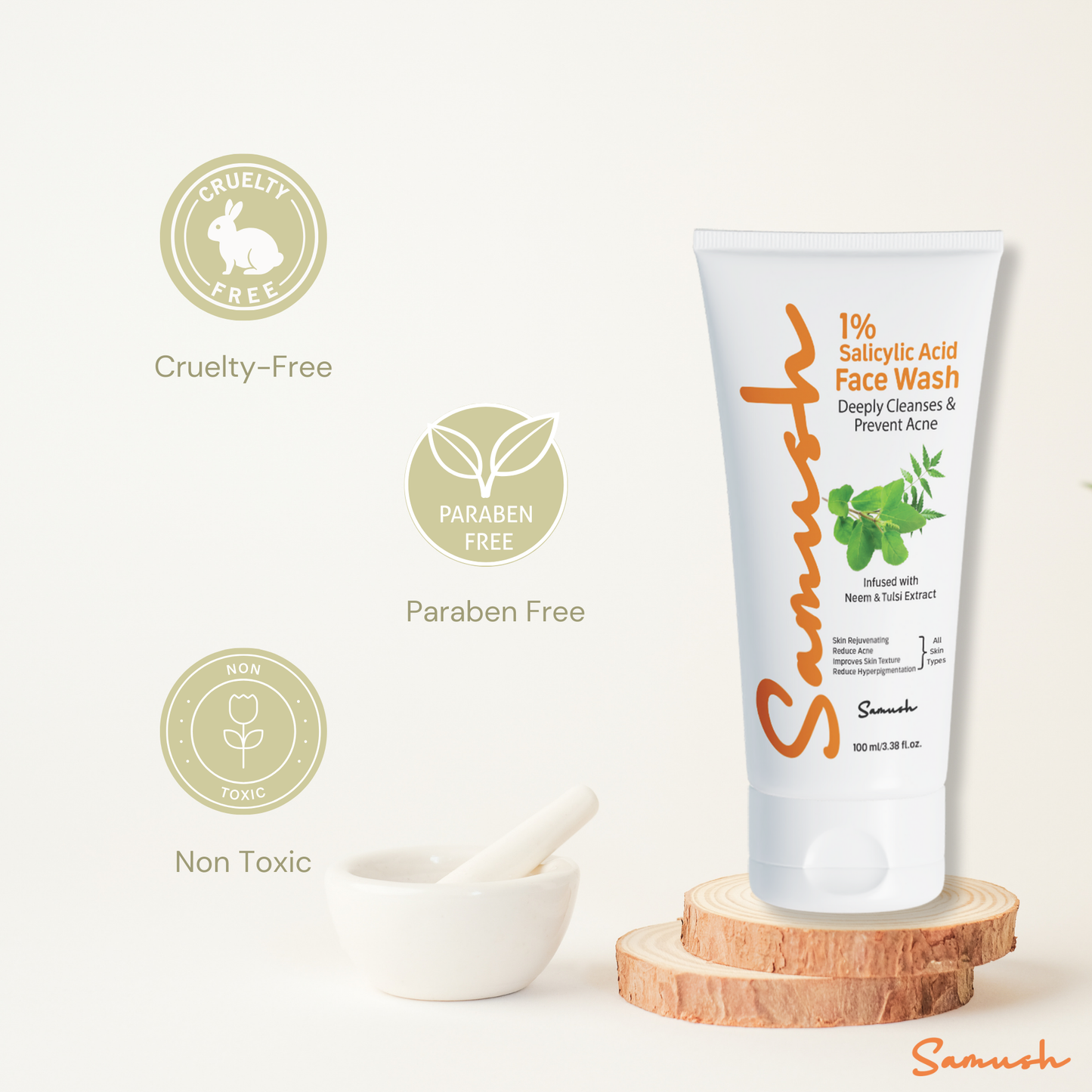 Samush Herbal 1% Salicylic Acid Facewash